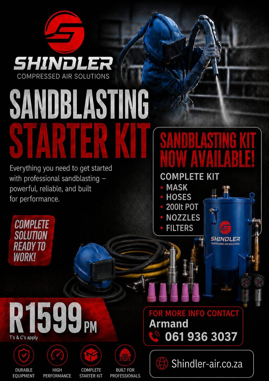 Shindler Air Sandblasting Kit